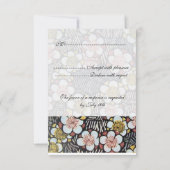 Amor and Psyche as Children Wedding Party Monogram Kaart (Achterkant)