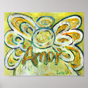 Amor Angel Inspiration Word Art Imprimer Poster
