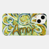 Amor Angel Word Art Aangepaste iPhone Case (Achterkant (horizontaal))