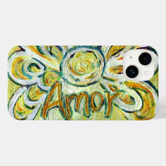 Amor Angel Word Art coque iphone personnalisé (Verso (horizontal))