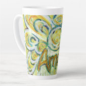 Amor Angel Word Art Custom Latte Mok Cup (Linkerhoek)