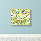 Amor Angel Word Art Peinture Toile Emballée (Insitu (Plancher de Bois))