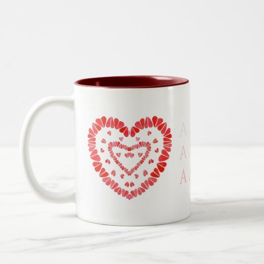 AMOR-ESPAGNOL AMOUR Maroon Mug à deux tons (Gauche)