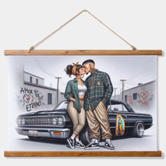 Amor Eterno Cholo Liefde Paar Hangend Wandkleed