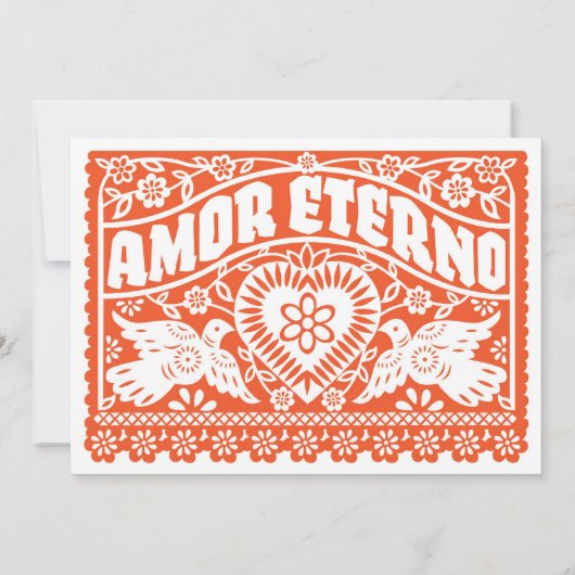 Amor Eterno Papel Picado Banner Invitation (Dos)