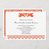 Amor Eterno Papel Picado Banner Invitation (Devant / Derrière)