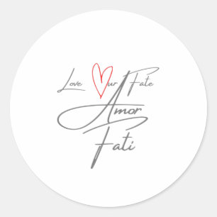 Amor Fati - hou van ons lot Ronde Sticker