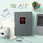 Amor Fati - Marcus Aurelius ( rood) Sticker (iPad Cover)