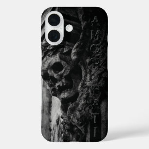 Amor Fati Stone Wings schedel iPhone 16 Hoesje