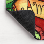 Amor / Love Flaming Heart Custom Mousepad Muismat (Hoek)