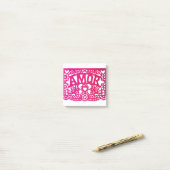 AMOR Love Mexicaanse papel picado Post-it® Notes (Op bureau)