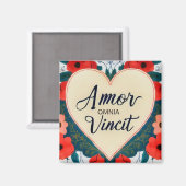 Amor Omnia Vincit - citation Magnet (Recto/Verso)