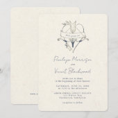 AMOR OMNIA VINCIT Wedding Invitation Kaart (Voorkant / Achterkant)