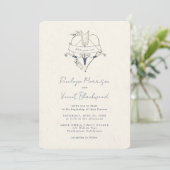 AMOR OMNIA VINCIT Wedding Invitation Kaart (Staand voorkant)