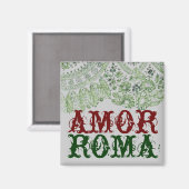 Amor Roma met groene kant Magneet (Voorkant / Achterkant)