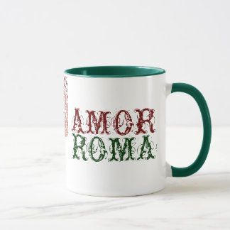 Amor Roma met groene kant Mok