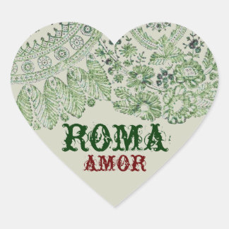 Amor Roma met kant Hart Sticker