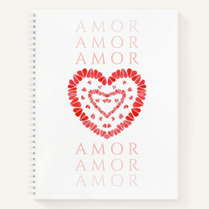 AMOR-SPAANSE LIEFDE 8.5x11 Spiraal Notitieboek