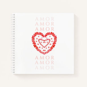 AMOR-SPAANSE LIEFDE 8.5x8.5 Spiraalvormig Notitieb Notitieboek
