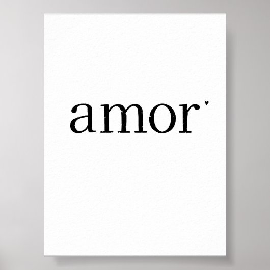 Amor - valentine typography poster (Devant)