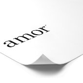 Amor - valentine typography poster (Coin)