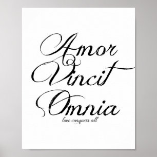 "Amor Vincit Omnia" 8x10 Afdrukken Poster