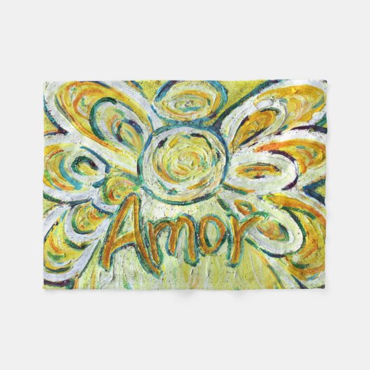Amor Word Guardian Custom Fleece Blanket Deken (Voorkant (Horizontaal))