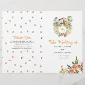 Amore & Aranci | Programme de mariage plié (Devant)