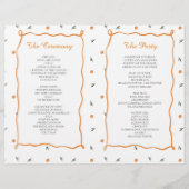 Amore & Aranci | Programme de mariage plié (Dos)