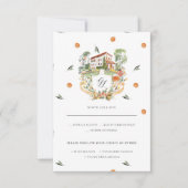 Amore & Aranci | RSVP de mariage Monogramme  (Devant)