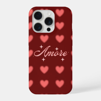 Amore Heart Pattern phone case | Tough Phone Case iPhone 15 Pro Hoesje