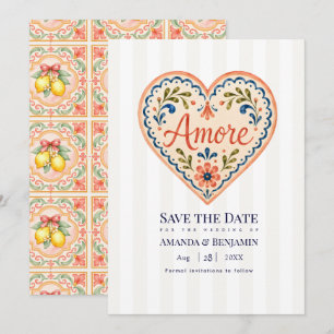 Amore Keramische Tegels Amalfi Kust Italiaanse Tro Save The Date