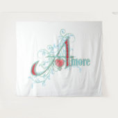 AMORE - Liefde - Tapijt Wandkleed (Voorkant (horizontaal))