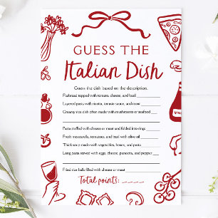 Amore Raad het Italiaanse gerecht Bruidsdouche Spe Kaart