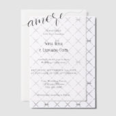 Amore Script Elegante Italiaanse bruiloft Vellum Uitnodigingen (Offset (Uitnodiging))