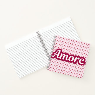 Amore typografie ontwerp – Valentijnsdag cadeau Notitieboek