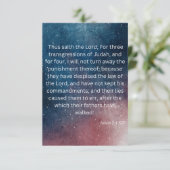 Amos 2:4 KJV Bible Scripture Carte de voeux Pic (Debout devant)