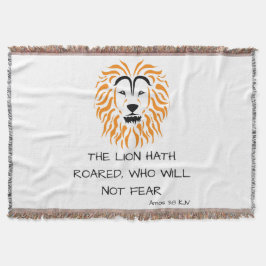 Amos 3:8 KJV Bijbel Schrift Verse Deken