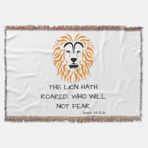 Amos 3:8 KJV Bijbel Schrift Verse Deken