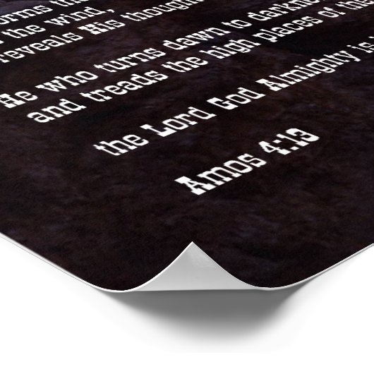 Amos 4:13... Impression POSTER (Coin)
