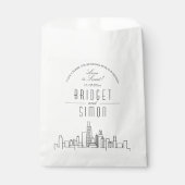 Amour à Chicago | Sacs de Faveurs de Mariage (Devant)