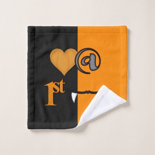 Amour à la première bouchée Halloween (Gant de toilette)