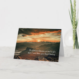 Amour à longue distance / penser à votre carte