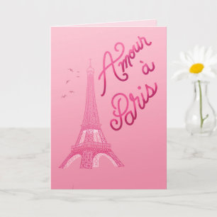 Amour a Paris - Liefde in Parijs Franse Taal Kaart