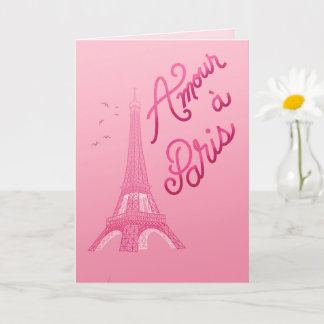 Amour a Paris - Liefde in Parijs Franse Taal Kaart