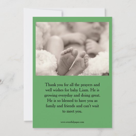 Amour à première vue - Faire-part bébé (Dos)