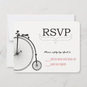 Amour à vélo vintage taille RSVP pour les envelopp