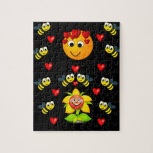 amour abeilles valentines puzzle enfants