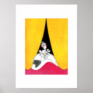 Amour. Affiche d'art d'art déco