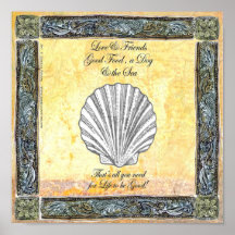 "Amour & Amis", Poster 28 cm x 28 cm